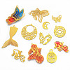 Brass Open Back Bezel Pendants LS-KK-E771-A02-G-3