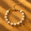 Minimalist Natural Shell & Brass Beaded Bracelets DG5975-3
