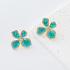 304 Stainless Steel Enamel Stud Earrings for Women MC3518-2-1