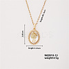 Elegan Brass Micro Pave Cubic Zirconia Oval with Women Pendant Necklace for Women YM2366-1-1