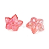 Two Tone Transparent Glass Bead Cap GLAA-H041-01D-2
