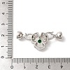 Flower Brass Shell Fold Over Clasps KK-A227-05P-3