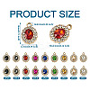 18Pcs 9 Colors UV Plating Alloy Pendants ALRI-TA0001-20-3