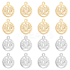 16Pcs 2 Colors 304 Stainless Steel Charms STAS-UN0055-77-1
