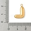 304 Stainless Steel Initial Pendants STAS-S186-12L-G-3