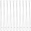 10Pcs Adjustable 304 Stainless Steel Curb Chains Necklaces Making MAK-SC0001-44-1