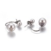 304 Stainless Steel Stud Earrings EJEW-P184-01-3
