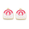 Valentine's Day Alloy Enamel Pendants ENAM-T023-15B-1