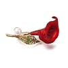 Dark Red Flower Enamel Pins LS-JEWB-Q002-04G-1