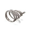 925 Sterling Silver Clear Cubic Zirconia Spiral Pendant Bails STER-R011-04P-2