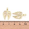 Brass Micro Pave Clear Cubic Zirconia Pendants KK-T075-82G-3