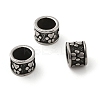 Column with Paw Print 304 Stainless Steel European Beads LS-STAS-E215-02AS-1