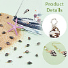 100Pcs 2 Colors Copper Wire Wrapped Natural Spiral Shell Pendants PALLOY-AB00234-5