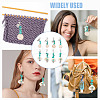 16Pcs 8 Styles Natural Shell & Synthetic Turquoise Chip Pendant Decorations HJEW-GO00036-7