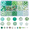 DIY Round Acrylic & Glass Beads Jewelry Making Findings Kits DIY-SP0003-01C-1