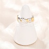 304 Stainless Steel Double Color Cuff Rings RJEW-S635-01GP-13-2