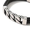 304 Stainless Steel Curb Chains Link Bracelet with Magnetic Clasp BJEW-C021-24P-3