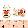 Golden Plated Alloy Enamel Charms ENAM-D040-E01-G-3