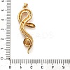 Brass Micro Pave Cubic Zirconia Pendants KK-S503-03G-02-3