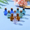 10Pcs 5 Colors Mini High Borosilicate Glass Bottle Bead Containers GLAA-FS0001-70-8
