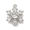 Rack Plating Brass Micro Pave Cubic Zirconia Pendants KK-M014-10A-P-1