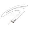 Non-Tarnish 304 Stainless Steel Cable Chain Necklace for Women NJEW-G104-03P-1