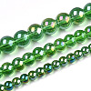 Electroplate Transparent Glass Beads Strands GLAA-T032-T8mm-AB07-4