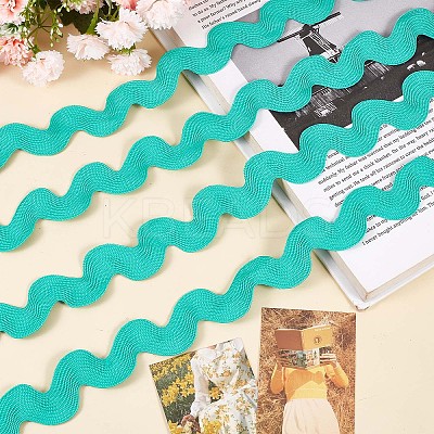 9 Yards Polyester Wavy Fringe Trim Ribbon OCOR-XCP0002-95A-1