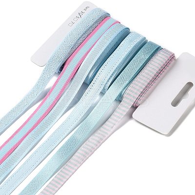 18 Yards 6 Styles Polyester Ribbon SRIB-Q022-C03-1