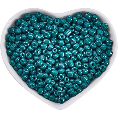 6/0 Baking Paint Glass Seed Beads SEED-OL0002-09-4mm-16-1
