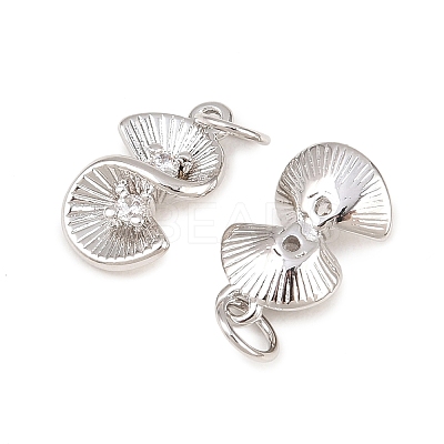 Brass Micro Pave Cubic Zirconia Charms KK-Z146-28P-1