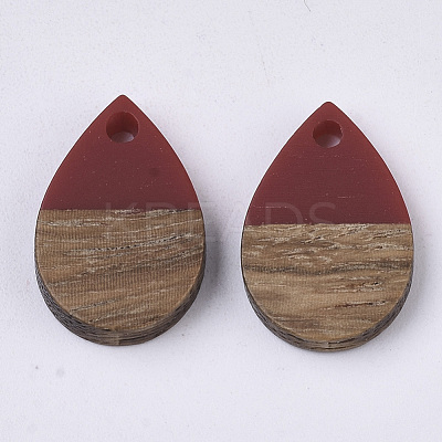Resin & Walnut Wood Pendants RESI-T042-02-1