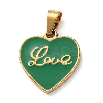 201 Stainless Steel Enamel Pendants STAS-U053-06G-02-1