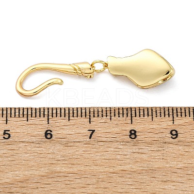 Brass S-Hook Clasps KK-U059-27G-01-1