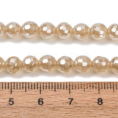Electroplated Natural Agate Beads Strands G-B191-A07-6mm-07-1