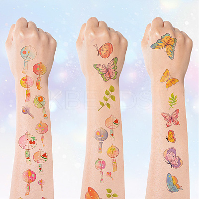 36Pcs 2 Style PVC Waterproof Self-Adhesive Picture Stickers STIC-SP0001-09B-1