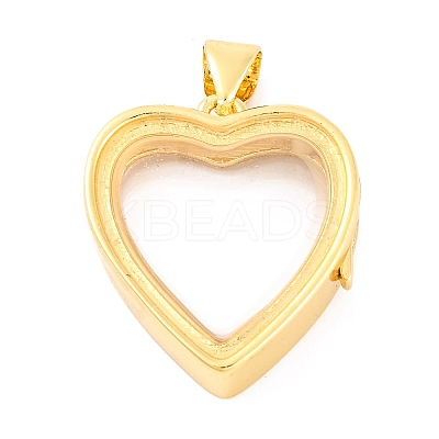 Rack Plating Brass Locket Pendants KK-F874-01G-05-1