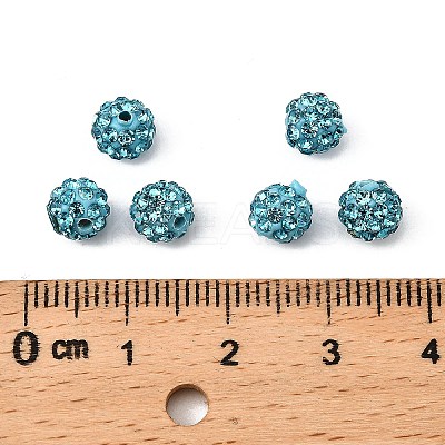 Polymer Clay Rhinestone Beads RB-H284-6MM-202-1