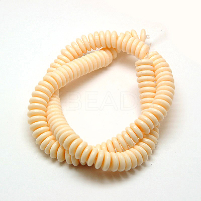 Imitation Amber Resin Heishi Beads Strands RESI-A009G-6mm-05-1