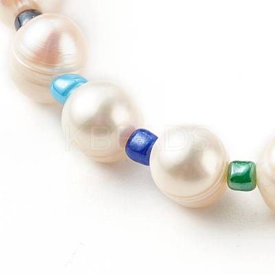 3Pcs 3 Styles Natural Cultured Freshwater Pearl Stretch Beaded Bracelets Sets BJEW-JB06266-1