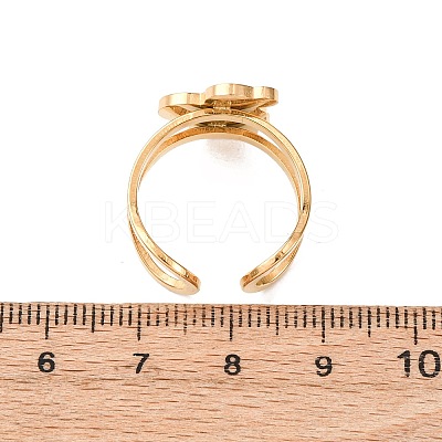 304 Stainless Steel with Enamel Cuff Rings for Women LS-RJEW-Z116-01G-01-1