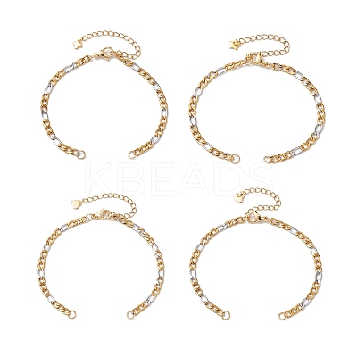 304 Stainless Steel Figaro Chain Bracelet Makings AJEW-JB01283-1