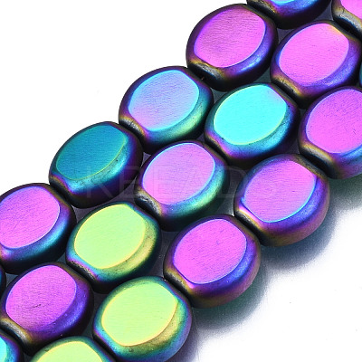 Electroplate Opaque Glass Beads Strands EGLA-Q124-001-D01-1