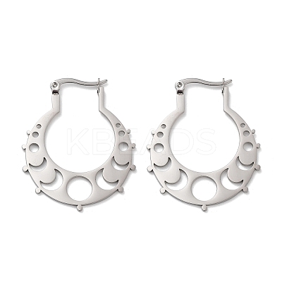 Non-Tarnish 304 Stainless Steel Hoop Earrings EJEW-P271-08P-1