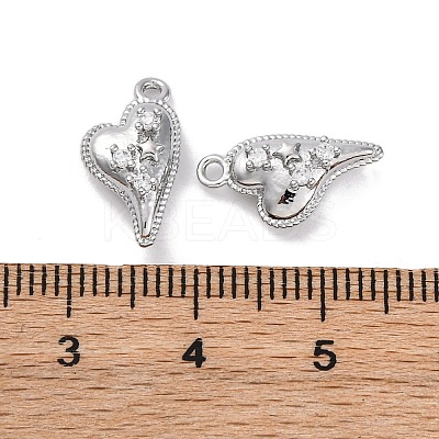Brass Micro Pave Cubic Zirconia Pendants KK-D288-01P-1