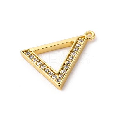 Rack Plating Brass Micro Pave Cubic Zirconia Pendant KK-H449-76G-06-1