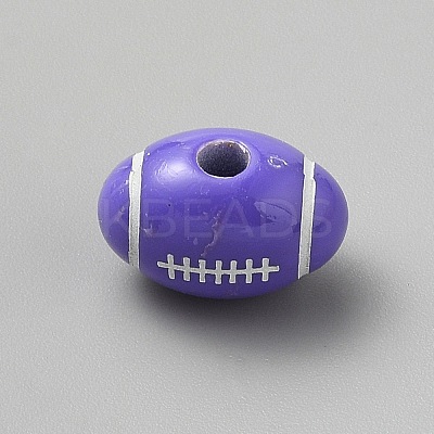 Opaque Acrylic European Beads SACR-CJC0001-34C-1