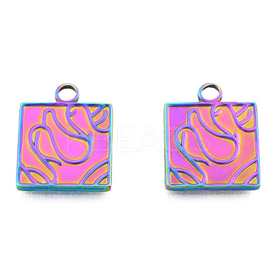 Ion Plating(IP) 201 Stainless Steel Pendants STAS-N098-256M-1