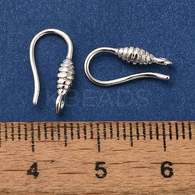Brass Earring Hooks KK-H502-16S-1
