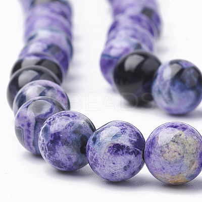 Dyed Natural Fire Crackle Agate Beads Strands G-T098-02B-03-1